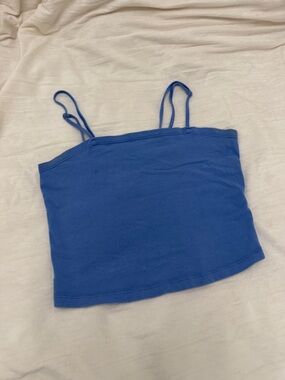 SO Royal Blue Double-Strap Cropped Camisole